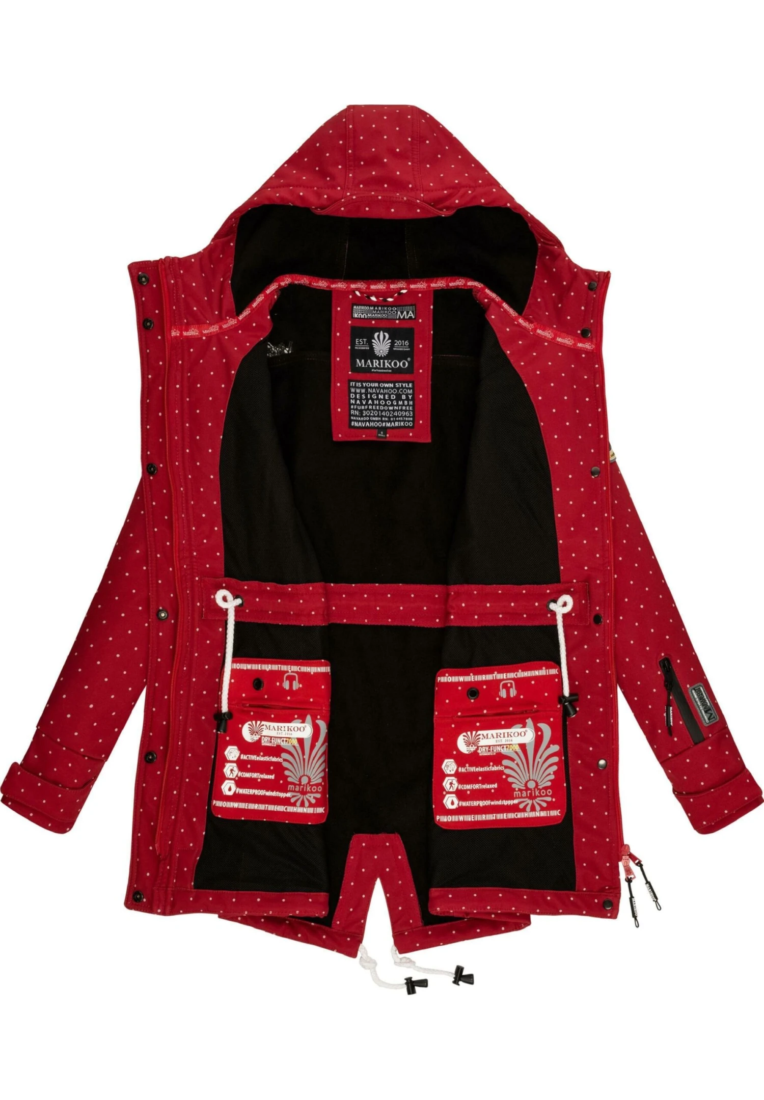 Marikoo Zimtzicke - Parka - Red W Dots 6 Marikoo Zimtzicke - Parka - Red W Dots - Imagen 4