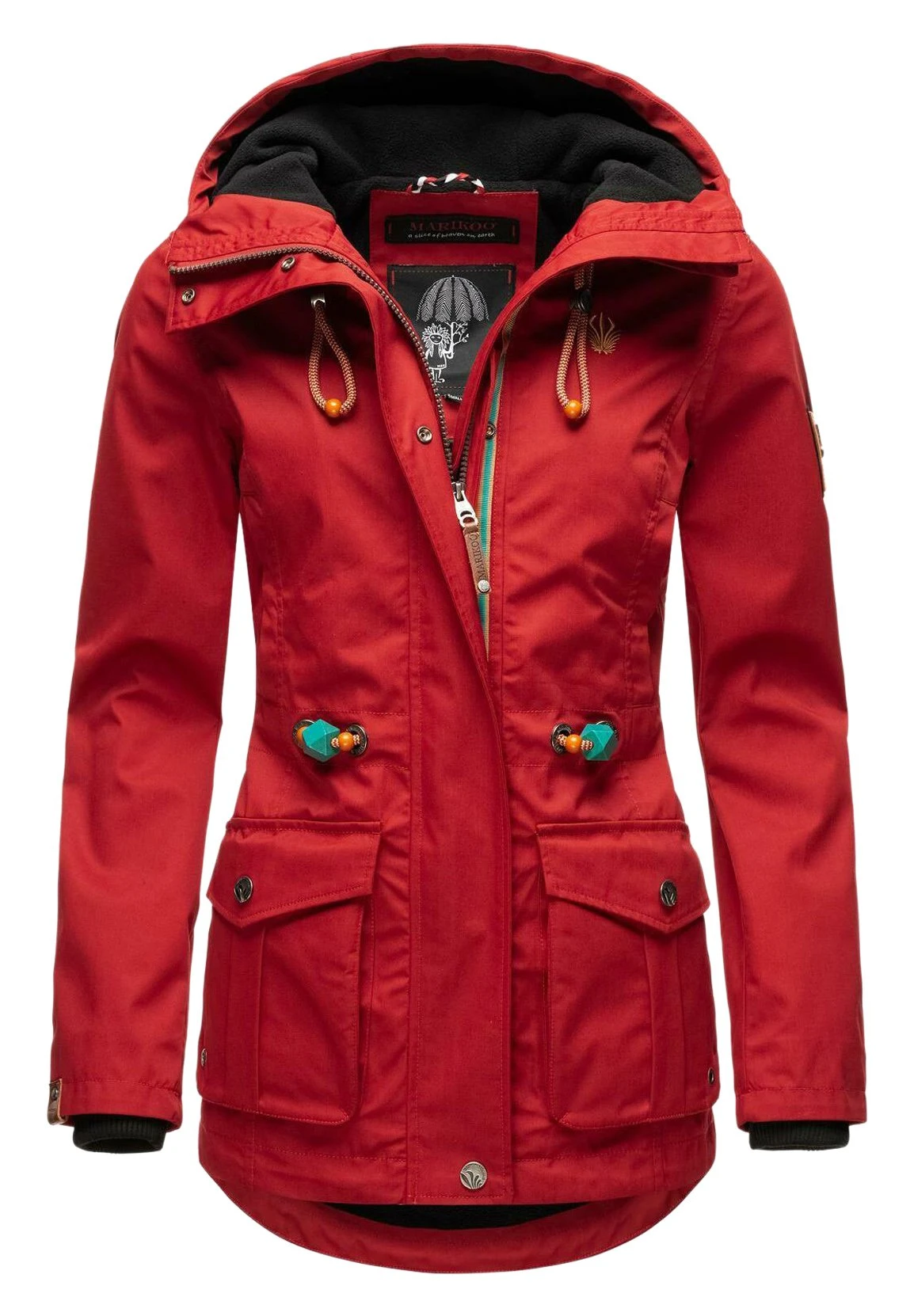 Marikoo Babetaa - Parka - Cherry Red 3 Marikoo Babetaa - Parka - Cherry Red