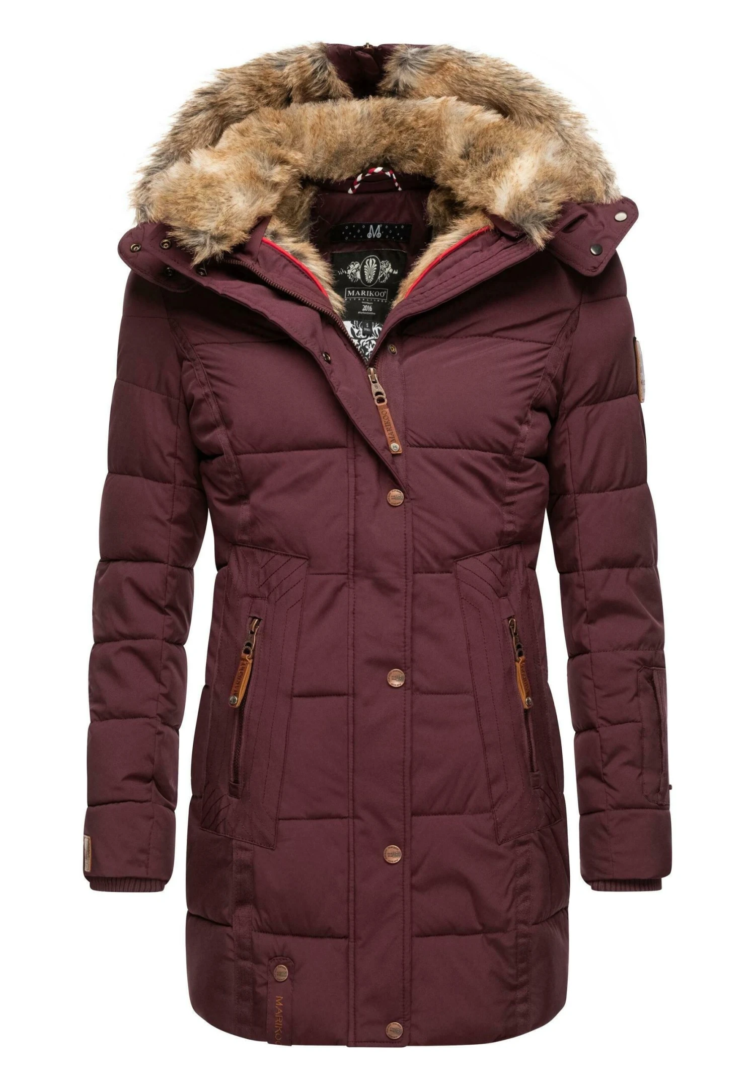 Marikoo Lieblings - Abrigo De Invierno - Dark Red Melange 3 Marikoo Lieblings - Abrigo De Invierno - Dark Red Melange