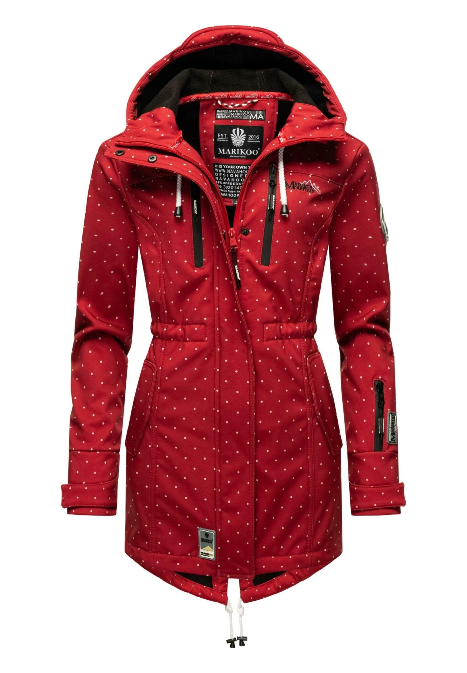 Marikoo Zimtzicke - Parka - Red W Dots 3 Marikoo Zimtzicke - Parka - Red W Dots